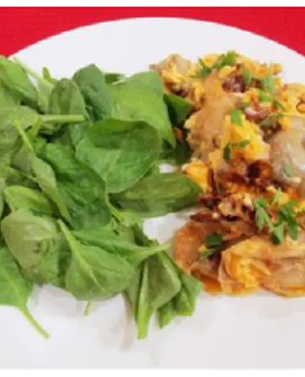 Revuelto de setas y chorizo