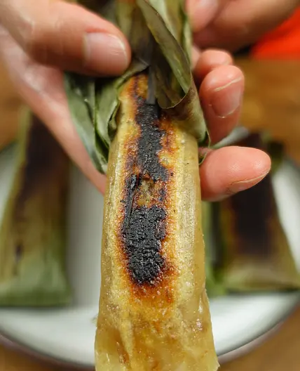 Tupig (Roasted Sticky Rice)