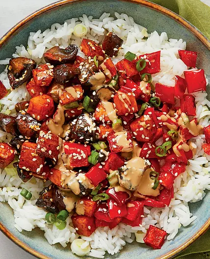 HF-Hoisin Sweet Potato & Mushroom Bowls