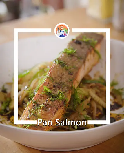 Pan Seared Salmon With Spicy Cucumber Salad