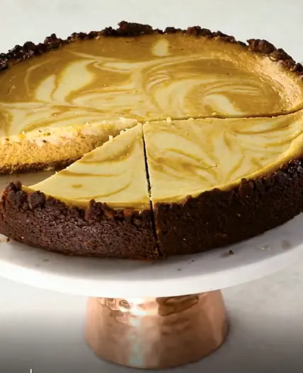 Pumpkin Marble Cheesecake