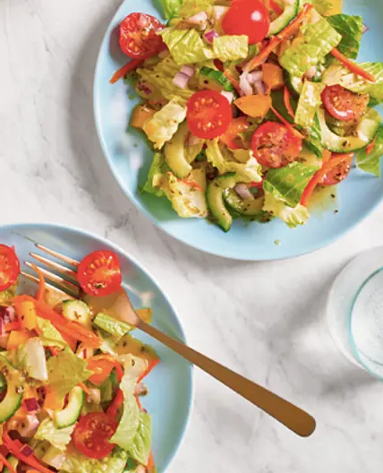 Rainbow Veggie Salad with Honey-Mustard Dressing