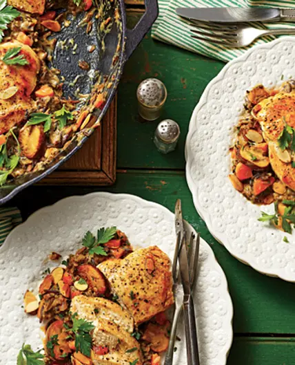 Chicken-and-WIld Rice Skillet Casserole