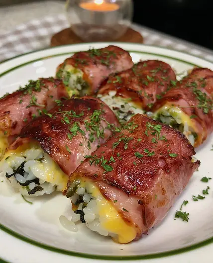 Bacon Cheese Rice Rolls