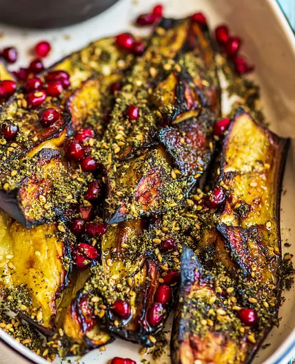 Sticky Oven Roasted Aubergine in Tamarind Sauce
