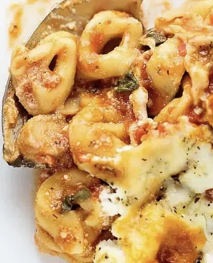 Three cheese tortellini casserole