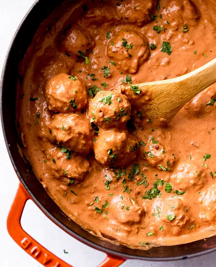 Pumpkin Meatballs with Creamy Adobe Sauce