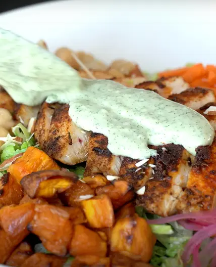Blackened Chicken Salad w/ Green Goddess Ranch