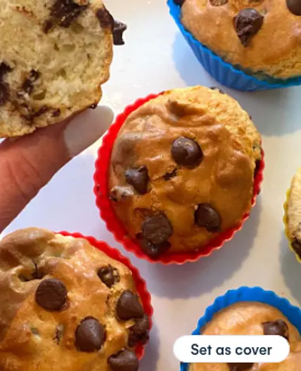 Air Fryer Chocolate Chip Muffins modified

Maybe use tinfoil above muffins to stop top crusting and allow bottom to cook more.

Try lower temperature and longer cook. e.g. 150c