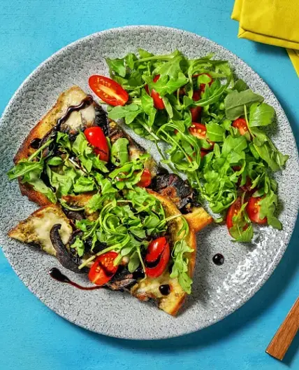 Garlic Portobello Mushroom Naanizza