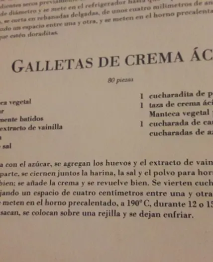 Galletas de crema ácida