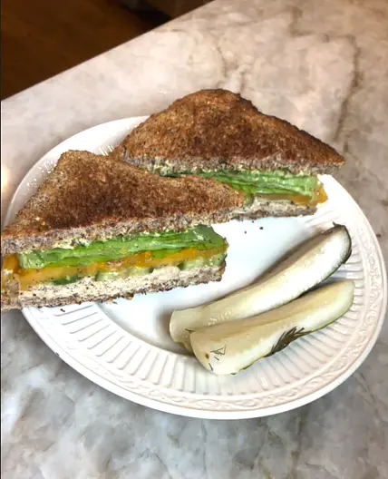 Mayo-less tuna salad sandwich