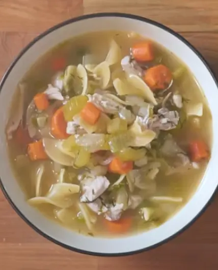 Chicken Noodle Soup with Homemade Chicken Stock