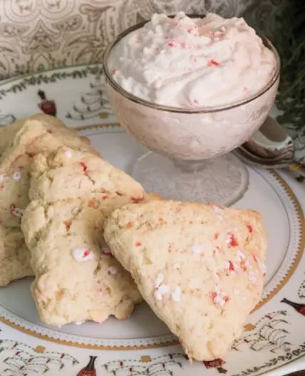 White Chocolate Peppermint Scones
