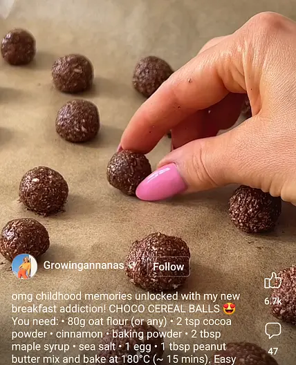 Choco balls brekkie