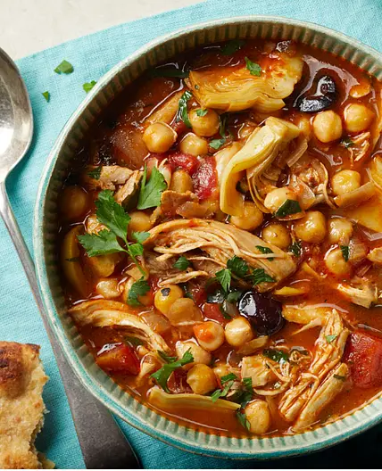 Slow-Cooker Chicken & Chickpea Soup
