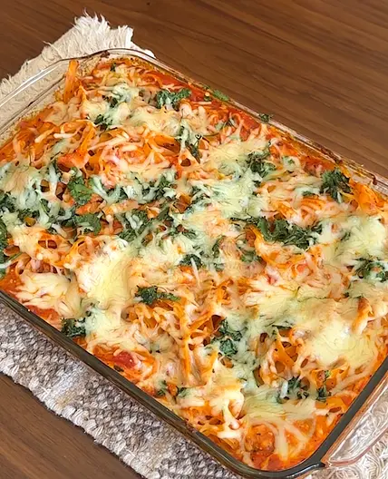Tomato Fettuccine Bake Recipe