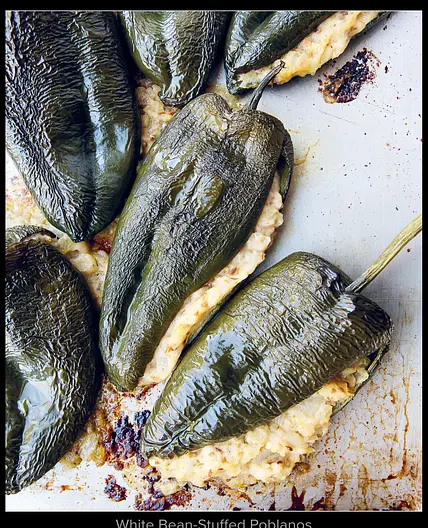 White Bean Stuffed Poblanos