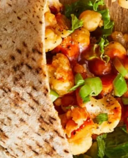 Spicy Buffalo Cauliflower Pitas