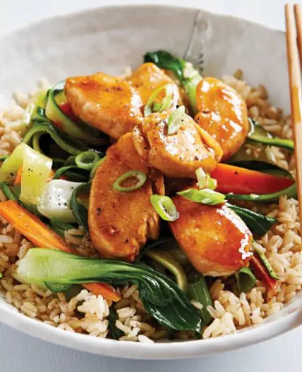 Salteado de pollo teriyaki