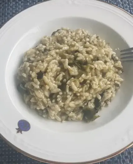 Arroz caldoso con champiñones