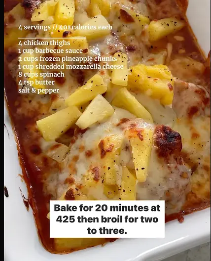 BBQ Chicken Pineapple Bake