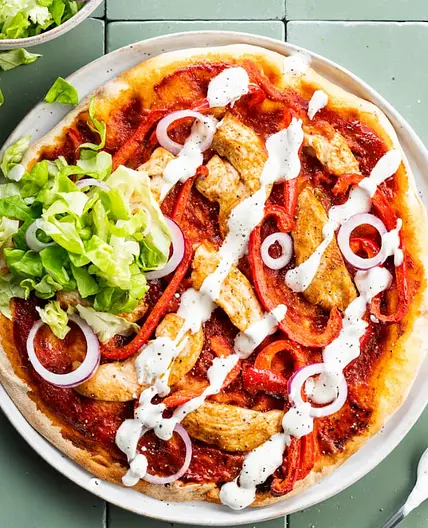 Shoarmapizza met kipgyros