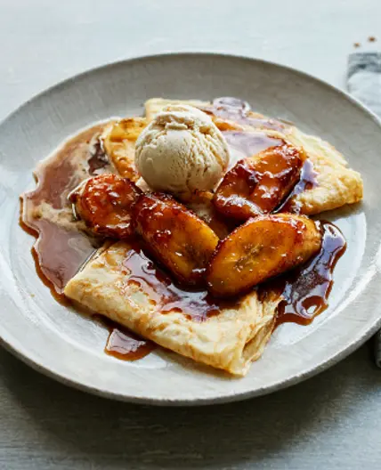 Caramelised Banana and Rum Pancakes