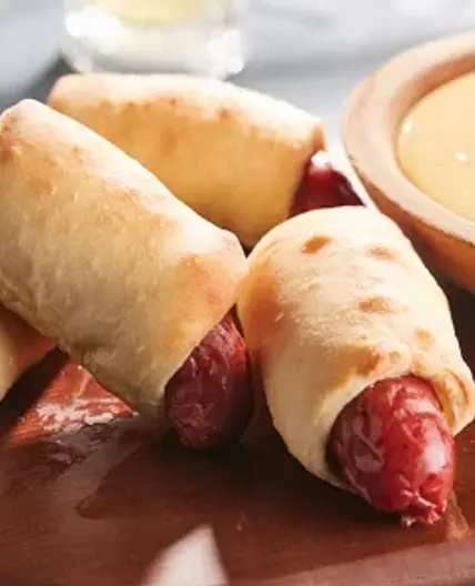 Smoked Sausage Rolls with Beer Cheese