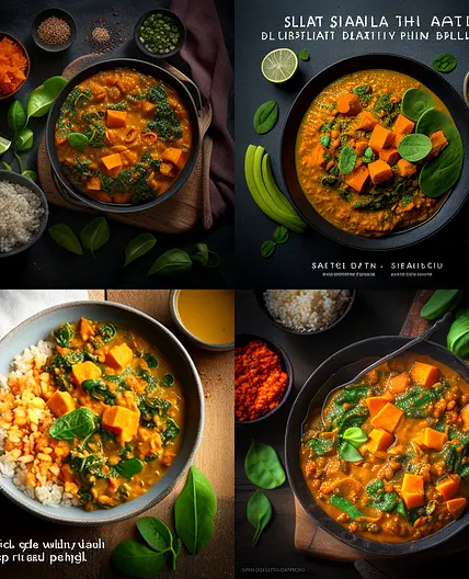 Spinach, Sweet Potato & Lentil Dahl