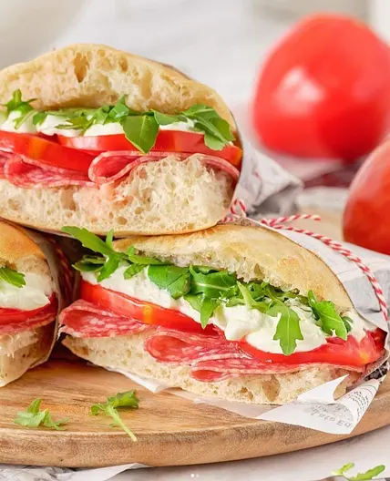 Philadelphia Salami Ciabatta Sandwich