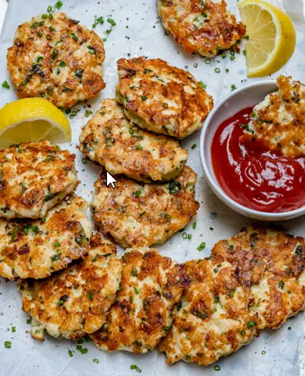 Cheesy Chicken Fritters