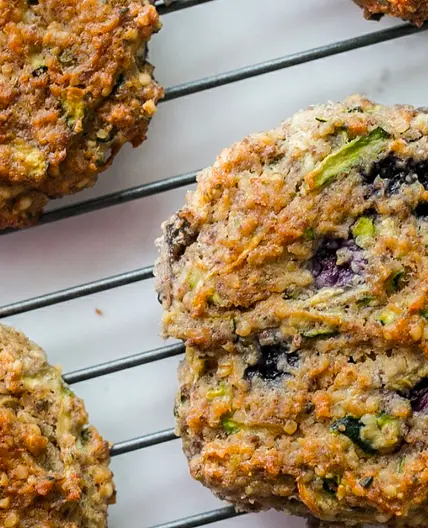 Blueberry Zucchini Breakfast Cookies