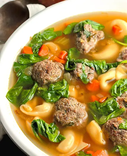 Tortellini Meatball Soup