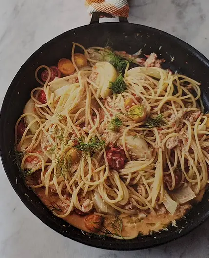 Crab & Fennel Spaghetti