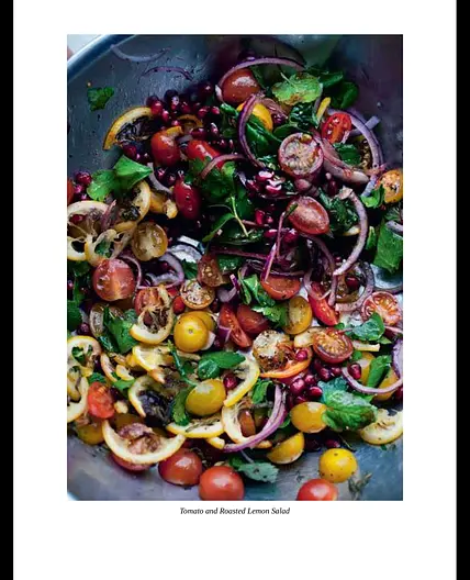 Tomato and roasted lemon salad