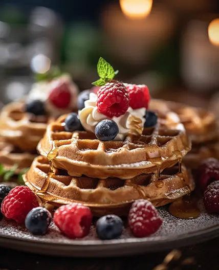 Vegan  Oat and Hemp Waffles