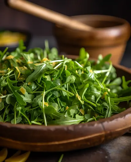 Refreshing Vegan Arugula Salad with Zesty Homemade Ginger Dressing