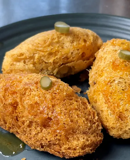 Honeycomb Taro Dumplings