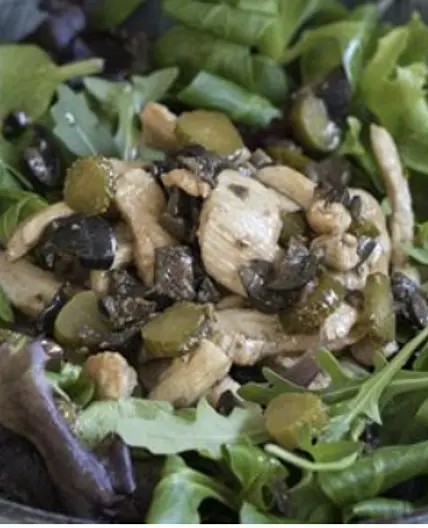 POLLO A LA VINAGRETA CON ENSALADA