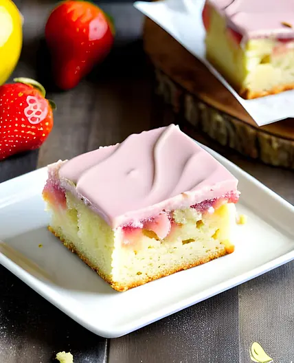 Strawberry Lemon Blondies