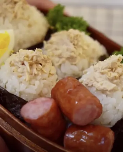 Tuna Rice balls with Sausages