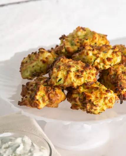 AIR FRIED ZUCCHINI FRITTERS