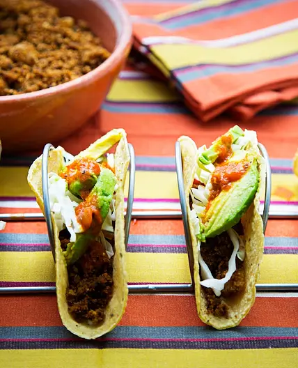Tacos With Tofu Chorizo and Potatoes