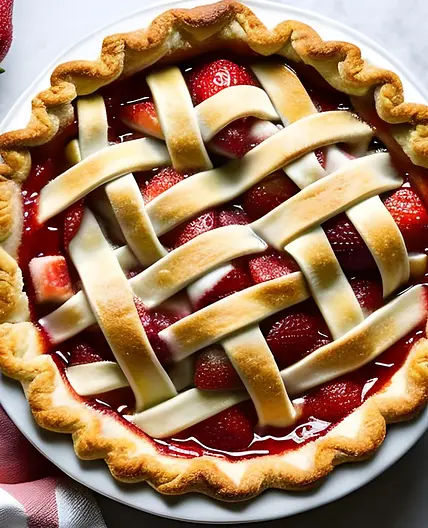 Sweet & Tangy Strawberry Rhubarb Pie