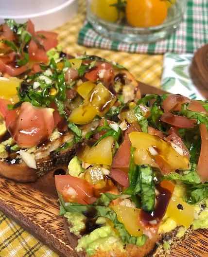 Summer Avocado Bruschetta