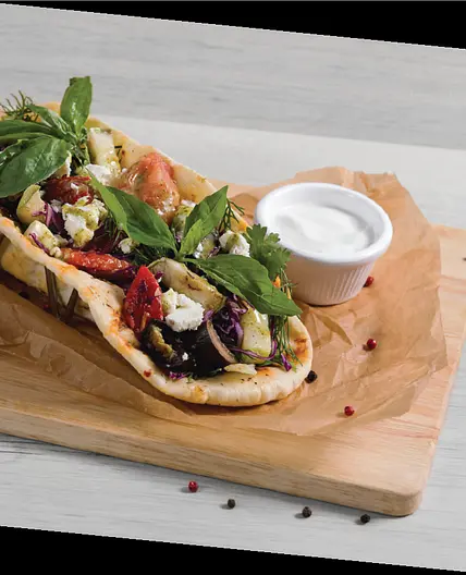 Crunchy Vegetarian Greek-style Gyros