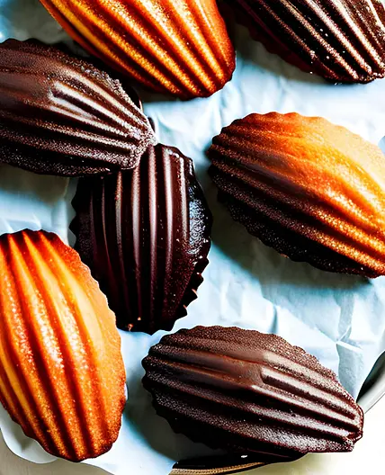 Chocolate-Dipped Madeleines