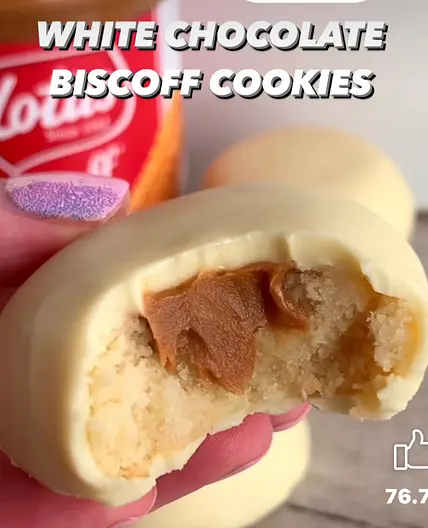 5-INGREDIENTS WHITE CHOCOLATE BISCOFF COOKIES