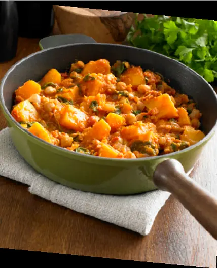 Spinach, Squash and Chickpea Curry